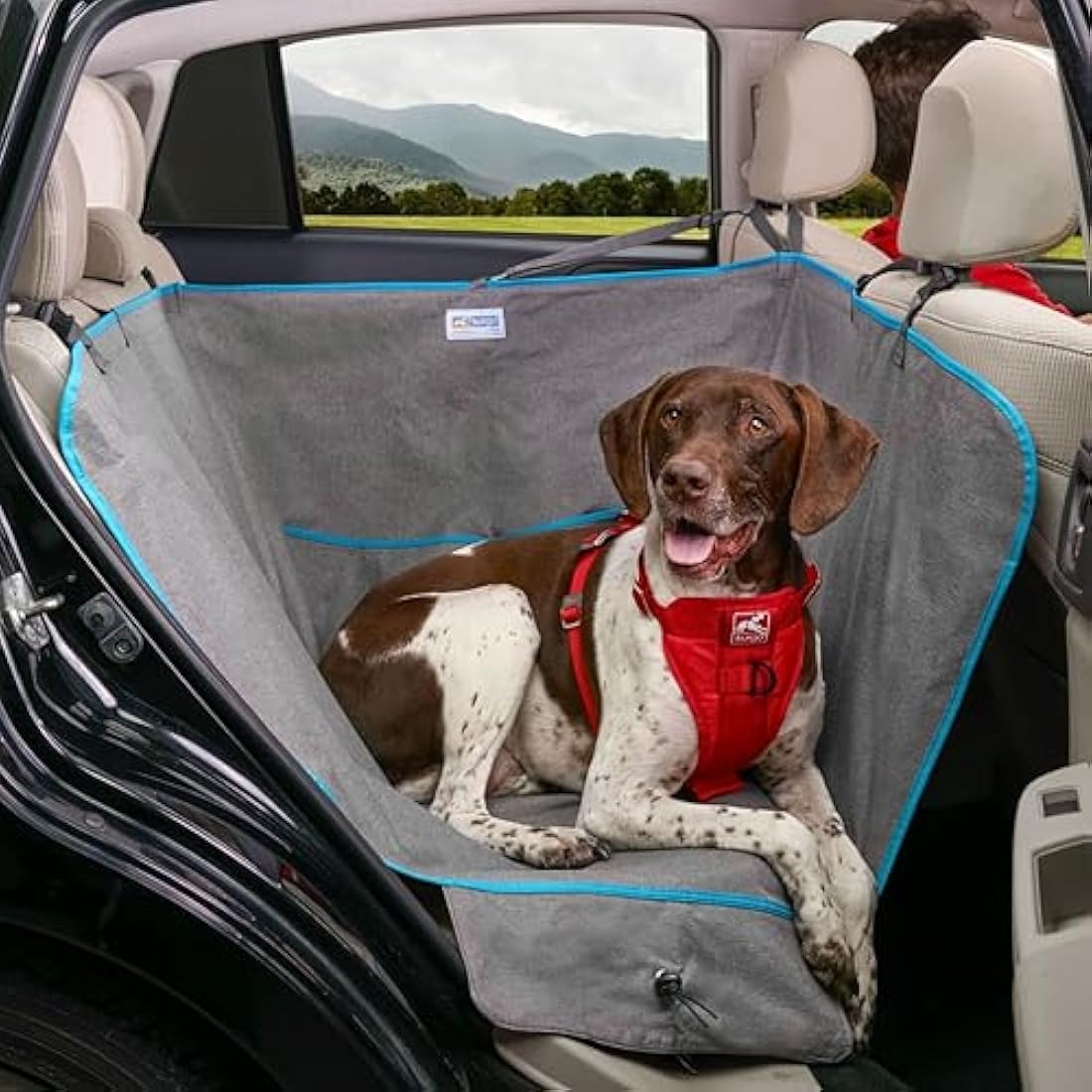 Kurgo Heather Half Hammock, Dog Car Seat Protector, Waterproof & Stain-Resistant, Secure Fit, Charcoal Grey Seat Covers Default Title Default Title