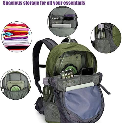 G4Free 35L Waterproof Hiking Backpack Outdoor Backpack Trekking Daypack for Camping Hiking Backpacking Climbing with Rain Cover Internal Frame Backpacks Default Title Default Title