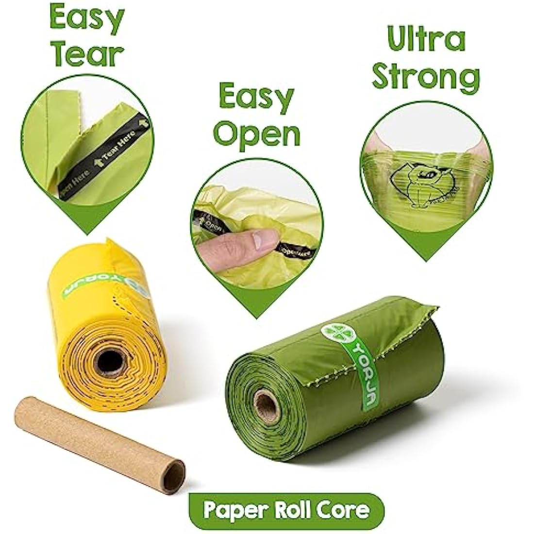 YORJA Dog Poo Bags, 720 Pet Poop Bags, Extra Thick and Strong 100% Leak-Proof Biodegradable Waste Bags Bags Default Title Default Title