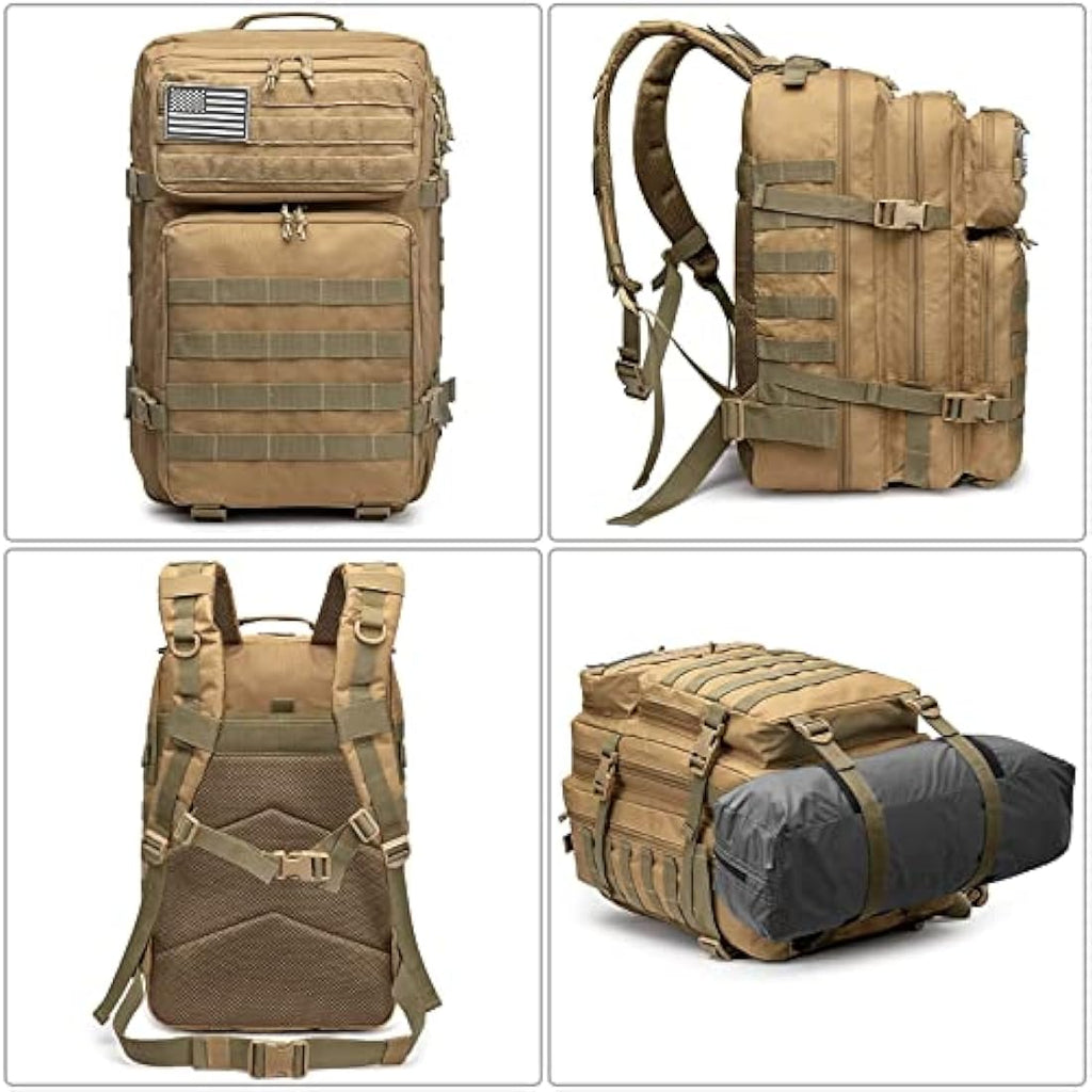 G4Free 40L Molle Backpack Large Pack Molle Shoulder Bag Rucksacks Daypack for Outdoor Hiking Camping Trekking Hunting Internal Frame Backpacks Default Title Default Title