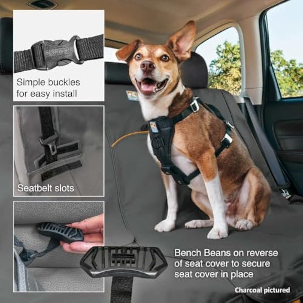 Kurgo Wander Bench Seat Cover, Dog Car Seat Protector, Waterproof & Stain-Resistant, Secure Fit, Black Seat Covers Default Title Default Title