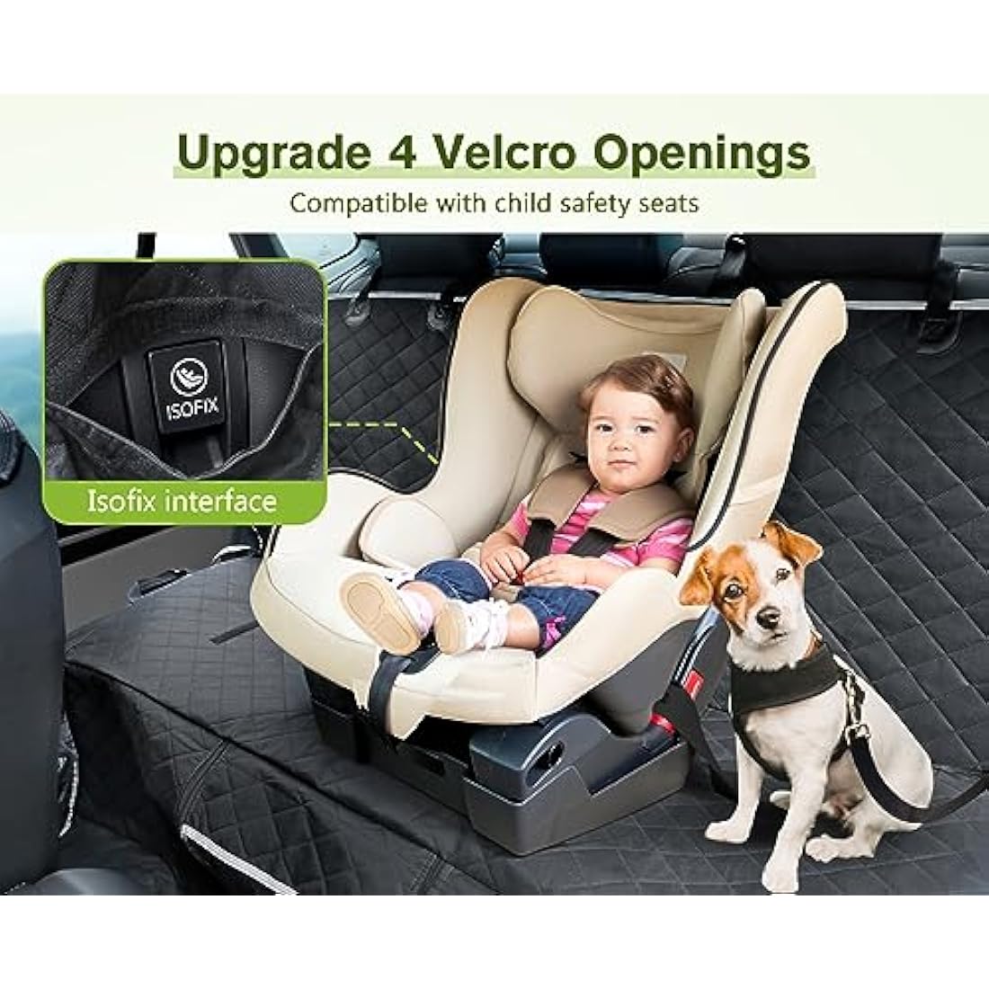 pecute Dog Car Seat Cover, Car Seat Cover for Dogs with Viewing Window/Side Flaps/Storage Bags, Dog Hammock Scratch Proof Nonslip Back Seat Protector for Cars Trucks SUV(146x136cm) Seat Covers Default Title Default Title