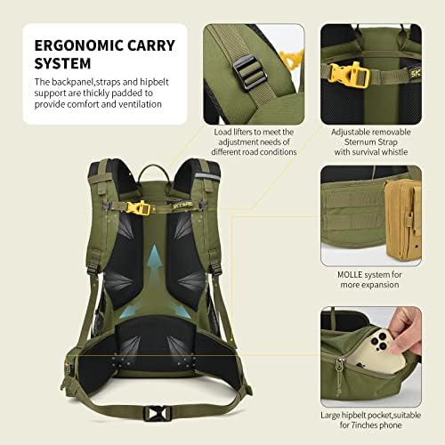 SKYSPER Rucksack 35L Hiking Backpack, Lightweight Travel Backpack Camping Trekking Backpack for Men Women Internal Frame Backpacks Default Title Default Title
