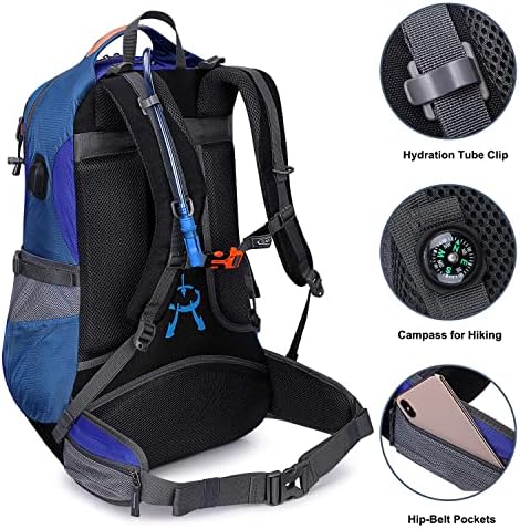G4Free Hiking Backpack 50L Waterproof Backpack with Rain Cover for Mountaineering Travel Camping Trekking Outdoor Sports for Men Women External Frame Backpacks Default Title Default Title