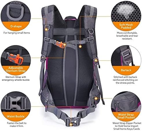 G4Free 35L Waterproof Hiking Backpack Outdoor Backpack Trekking Daypack for Camping Hiking Backpacking Climbing with Rain Cover Internal Frame Backpacks Default Title Default Title