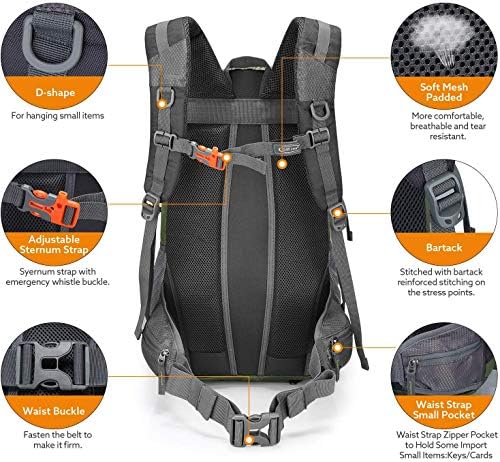 G4Free 35L Waterproof Hiking Backpack Outdoor Backpack Trekking Daypack for Camping Hiking Backpacking Climbing with Rain Cover Internal Frame Backpacks Default Title Default Title
