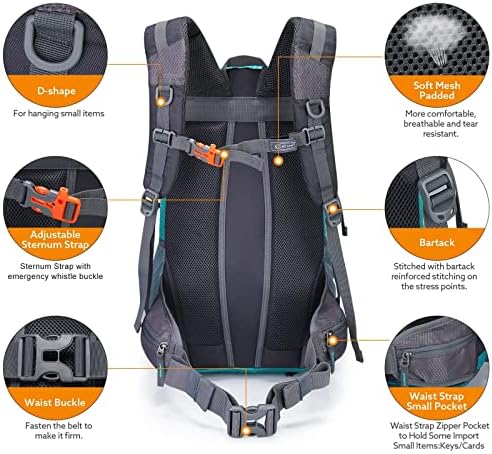 G4Free 35L Waterproof Hiking Backpack Outdoor Backpack Trekking Daypack for Camping Hiking Backpacking Climbing with Rain Cover Internal Frame Backpacks Default Title Default Title