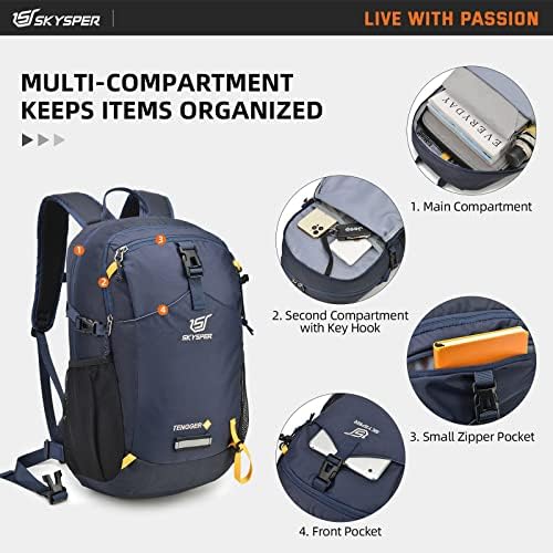 SKYSPER Small Daypack 20L Hiking Backpack Lightweight Travel Day Pack with Waist Strap for Women Men Internal Frame Backpacks Default Title Default Title