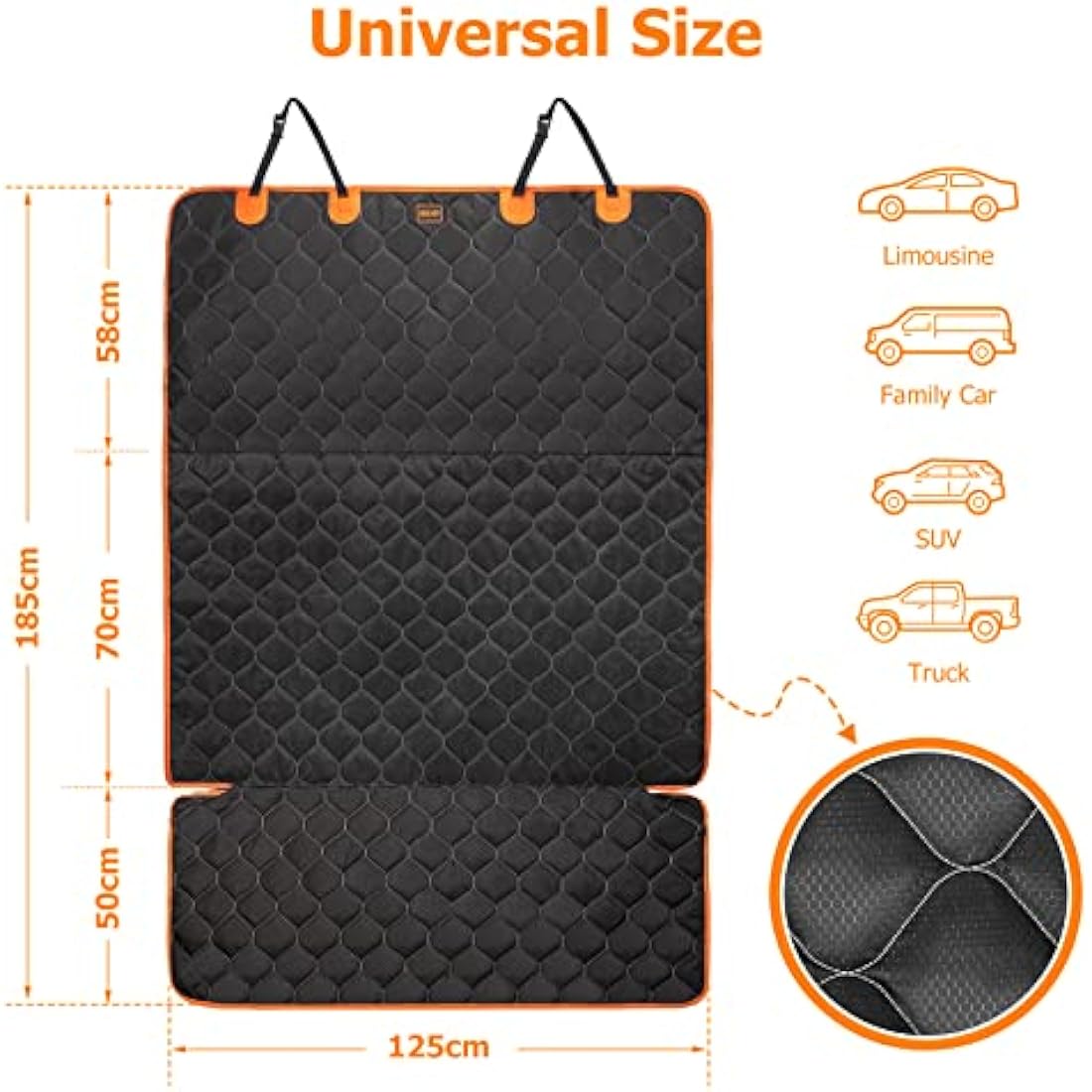 JOEJOY Car Boot Liners for Dogs - Upgrade Car Boot Protector for Dogs Nonslip Boot Cover- Waterproof Dog Seat Cover for Truck SUV Bumper Protection Seat Covers Default Title Default Title