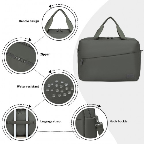TVK2444 - Kono Water-Resistant Travel Bag with Laptop Sleeve Multi-Functional Tote for Business and Weekend Large Capacity for Men and Women - Grey Default Title Default Title