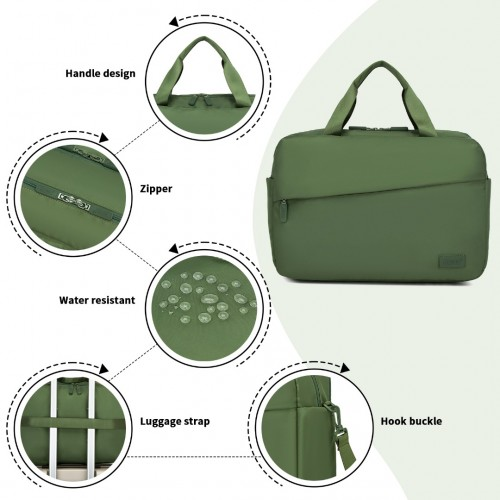 TVK2444 - Kono Water-Resistant Travel Bag with Laptop Sleeve Multi-Functional Tote for Business and Weekend Large Capacity for Men and Women - Green Default Title Default Title