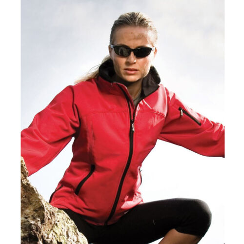 Ladies 3-Layer Waterproof SoftShell Jacket Red/Black XXL (UK18) Red/Black / XXL (UK18) Red/Black / S (UK10) Red/Black / L (UK14) Red/Black / M (UK12) Red/Black / XL (UK16) Red/Black / XS (UK8)