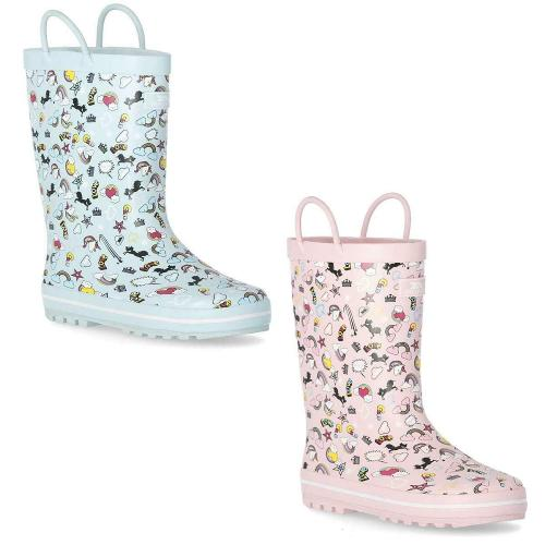 Trespass Starryton Kids Outdoor Waterproof Rubber Wellies - - High-Quality </p>