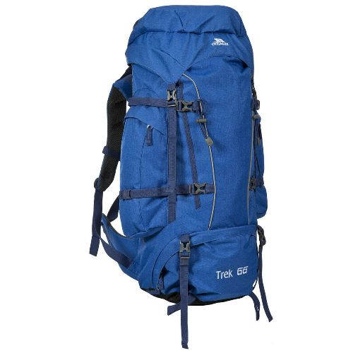 Trespass 'Trek' 66 Litre Camping Hiking Bag Travel Backpack Red Tone 66 Litre Red Tone / 66 Litre Ash / 66 Litre Olive / 66 Litre Electric Blue / 66 Litre
