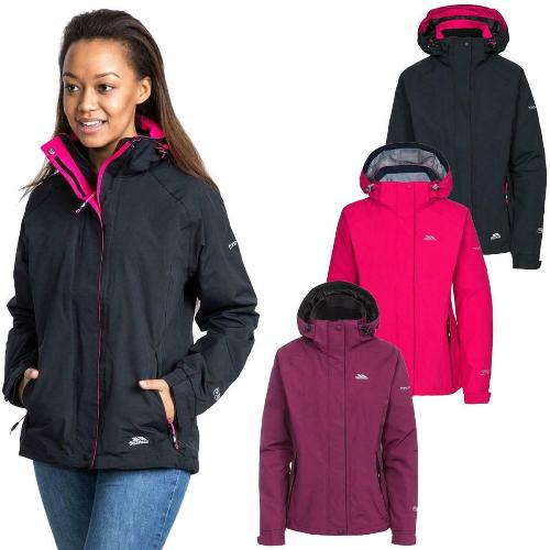 Ladies Trespass FLORISSANT Waterproof Jacket Grape Wine S Grape Wine / S Ink / S Black / M Grape Wine / M Grape Wine / XL Cerise / XL Black / S Ink / M Grape Wine / L Cerise / S Black / XL Cerise / L Black / L Grape Wine / XS Ink / L Ink / XL Black / XS Cerise / M