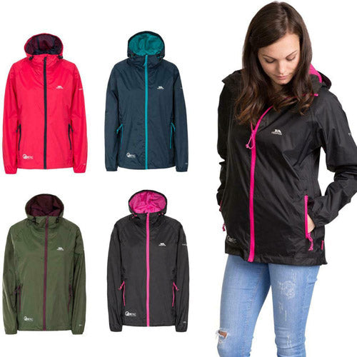 Trespass Qikpac Ladies Waterproof Hooded Jacket - Clearance Black XS Black / XS Moss / XXL Navy / XL Navy / S Moss / XS Navy / 3XL Moss / XL Raspberry / XL Navy / XS Raspberry / XS Moss / M Navy / M Black / XL Black / M Navy / L Navy / XXL Moss / L Black / S Raspberry / XXL Black / L Raspberry / M Raspberry / L Black / XXL Raspberry / S Moss / S