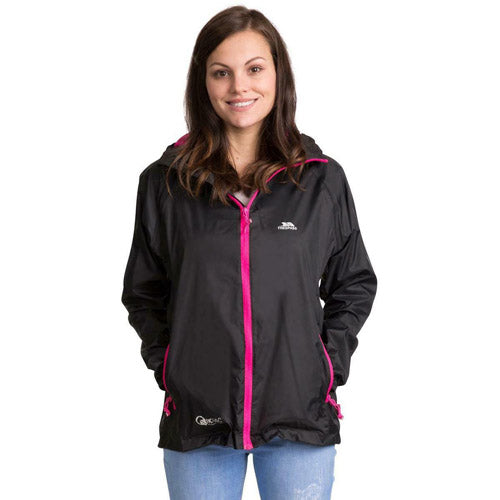 Trespass Qikpac Ladies Waterproof Hooded Jacket - Clearance Black XS Black / XS Moss / XXL Navy / XL Navy / S Moss / XS Navy / 3XL Moss / XL Raspberry / XL Navy / XS Raspberry / XS Moss / M Navy / M Black / XL Black / M Navy / L Navy / XXL Moss / L Black / S Raspberry / XXL Black / L Raspberry / M Raspberry / L Black / XXL Raspberry / S Moss / S