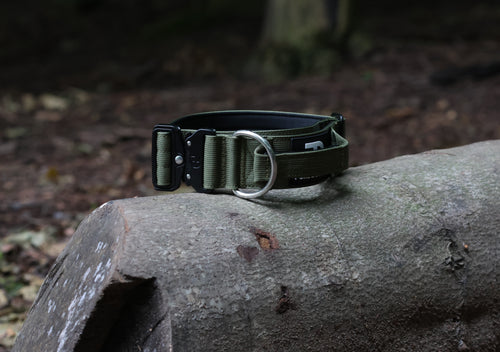 5cm Tactical Collar Khaki Dog Collar Medium (M) Medium (M) Large (L) Extra large (XL)