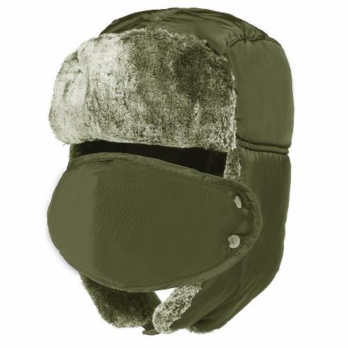Adults Waterproof Thermal Trapper Hat Olive One Size Olive / One Size Black / One Size