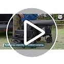 TIMBER RIDGE Festival Trolley 300L with Brakes, Folding Beach Trolley Cart with Tailgate, 135kg Collapsible Wagon Detachable Wide Wheels & Adjustable Handle for Outdoor Camping Garden, Black Carts & Wagons Default Title Default Title
