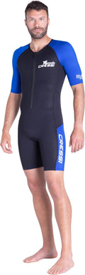 Cressi Mens Tiburon Man Monopiece 2 Mm Shorty Wetsuit, Black/Blue, M EU