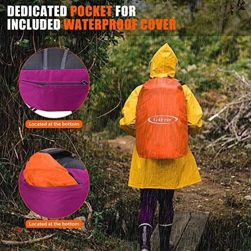 G4Free 35L Waterproof Hiking Backpack Outdoor Backpack Trekking Daypack for Camping Hiking Backpacking Climbing with Rain Cover Internal Frame Backpacks Default Title Default Title