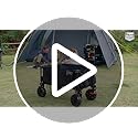 TIMBER RIDGE Festival Trolley on Wheels with Brakes, 200L Folding Camping Beach Trolley with Adjustable Handle & Cover Bag, 100kg Heavy Duty Cart Wagon for Outdoor Garden Picnic Carts & Wagons Default Title Default Title