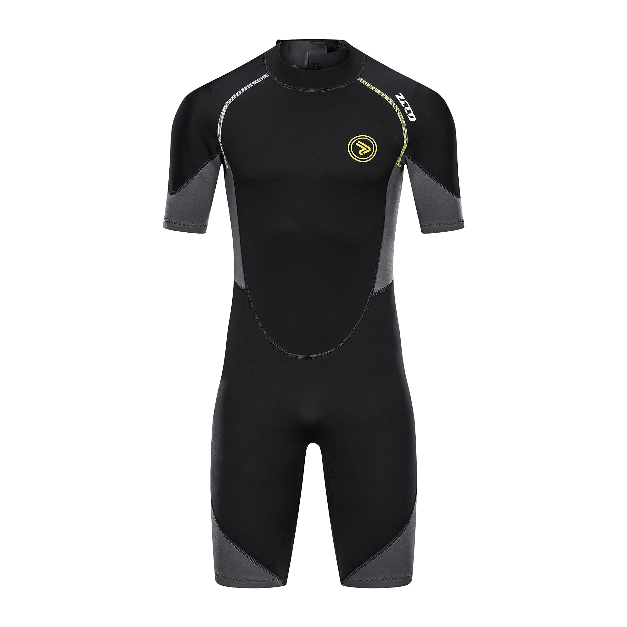 ZCCO Men's Shorty Wetsuits 1.5mm Premium Neoprene Back Zip Short Sleeve for Scuba Diving,Spearfishing,Snorkeling,Surfing,4XL Wetsuits Default Title Default Title