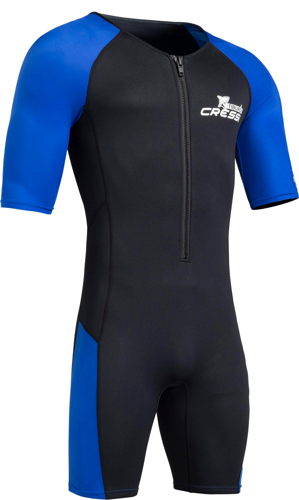 Cressi Mens Tiburon Man Monopiece 2 Mm Shorty Wetsuit, Black/Blue, M EU