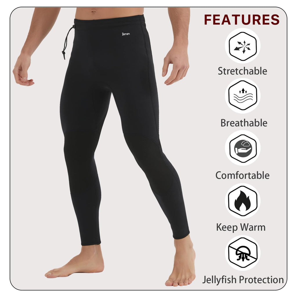 Lemorecn Wetsuits Pants 3mm Neoprene Swimming Canoeing Pants(UK1031-2XL?