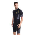 ZCCO Men's Shorty Wetsuits 1.5mm Premium Neoprene Back Zip Short Sleeve for Scuba Diving,Spearfishing,Snorkeling,Surfing,4XL Wetsuits Default Title Default Title