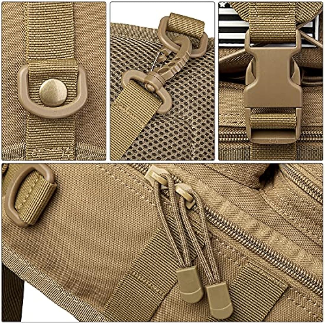 G4Free Tactical Sling Backpack Big Molle EDC Range Bag Pack Assault Military Shoulder Rucksack One Strap Daypack Internal Frame Backpacks Default Title Default Title