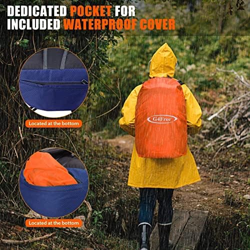 G4Free 35L Waterproof Hiking Backpack Outdoor Backpack Trekking Daypack for Camping Hiking Backpacking Climbing with Rain Cover Internal Frame Backpacks Default Title Default Title