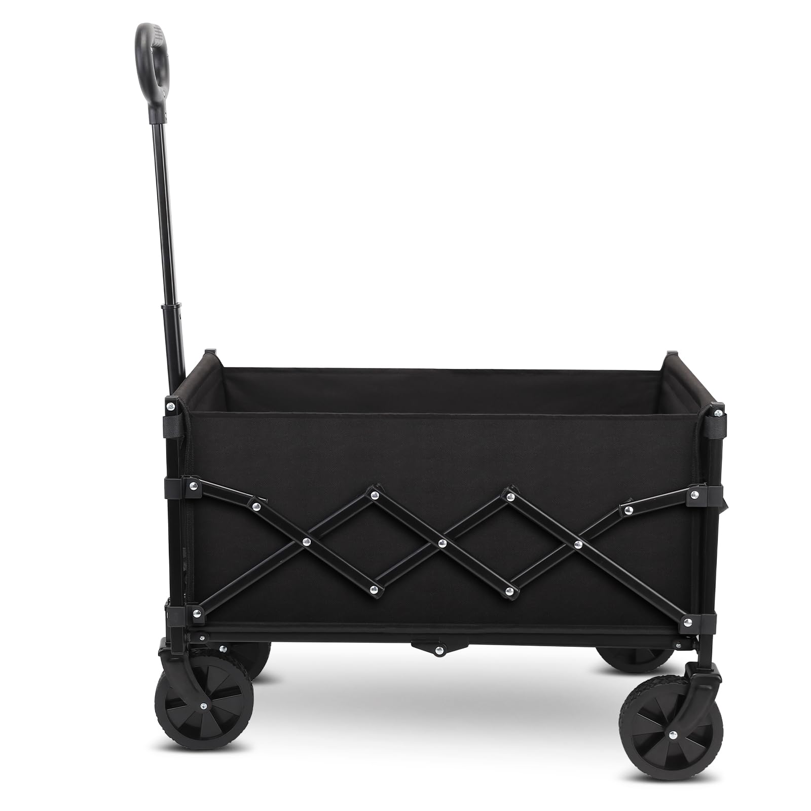 RYGEO Festival Trolley Foldable Utility Wagon Cart with Wheels and Telescopic Handle for Gardening, Camping, Shopping and Outdoor Sport Garden Tool Organisers Default Title Default Title