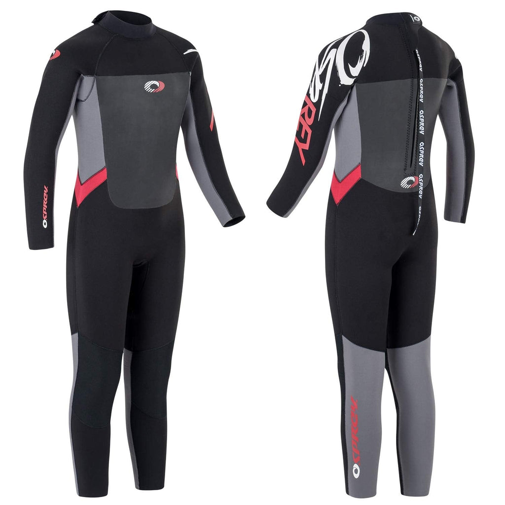 Osprey Boys Full Length 5 mm Winter Wetsuit, Kids Neoprene Surfing Bodyboarding Wetsuit, Origin, Red, Medium Short Wetsuits Default Title Default Title