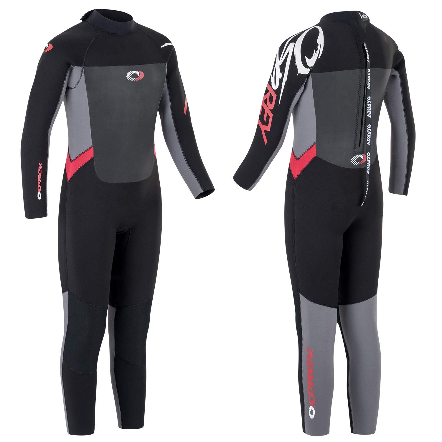 Osprey Boys Full Length 5 mm Winter Wetsuit, Kids Neoprene Surfing Bodyboarding Wetsuit, Origin, Red, Medium Short Wetsuits Default Title Default Title