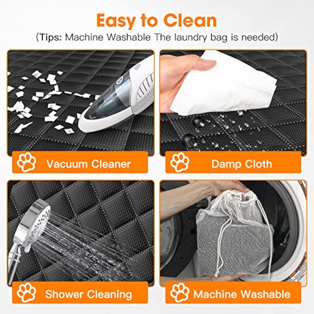 JOEJOY Dog Car Seat Cover - Waterproof Back Seat Cover for Dogs, Non-slip & Scratch Proof Car Seat Cover for Dogs, Easy to Clean Car Back Seat Cover Universal fits SUVs Cars Seat Covers Default Title Default Title