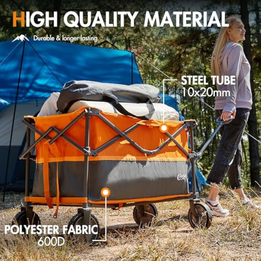PORTAL XL Deeper Festival Trolley on Wheels 228L Larger Capacity Folding Camping Garden Beach Trolley Heavy Duty Pull along Cart Collapsible Wagon Foldable Picnic Trailer Hand Truck Carts & Wagons Default Title Default Title