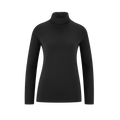 Organic Long Sleeve Stretch Turtleneck T-shirt: Womens Clearance XS Black XS / Black S / Black L / Black XL / Black XS / Heather Grey S / Heather Grey M / Heather Grey L / Heather Grey XL / Heather Grey