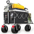Overmont 300L Folding Festival Trolley Cart - All-terrain Extra Wide Wheels and Brake - Heavy Duty Cart Load up 150KG - with Adjustable Handle & Cover Garden Tool Organisers Default Title Default Title