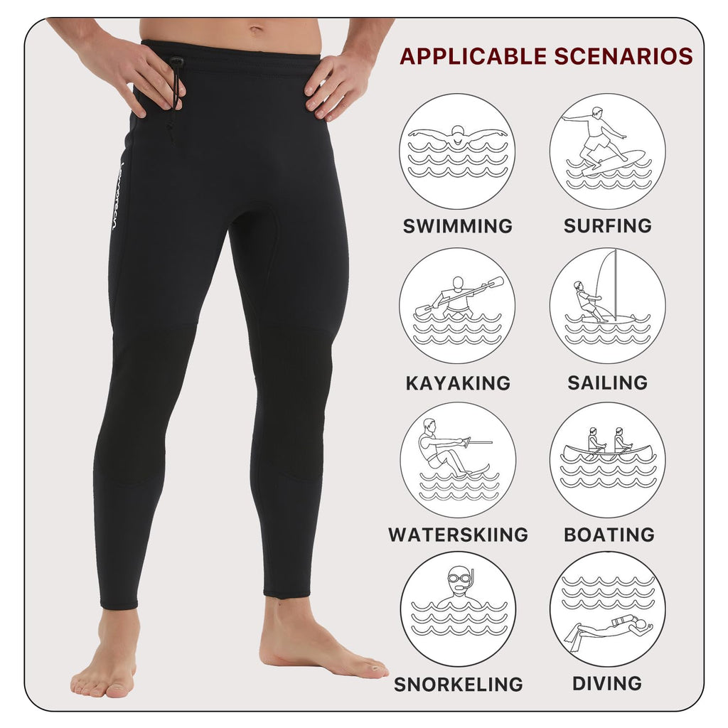 Lemorecn Wetsuits Pants 3mm Neoprene Swimming Canoeing Pants(UK1031-XL? Wetsuits Default Title Default Title