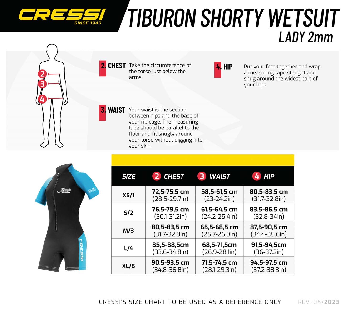 CRESSI Tiburon Lady Shorty Wetsuit 2mm - Wetsuit Shorty Women's made of Neoprene Ultra Stretch 1.5/2mm and Elastane, Black/Pink, XS/1