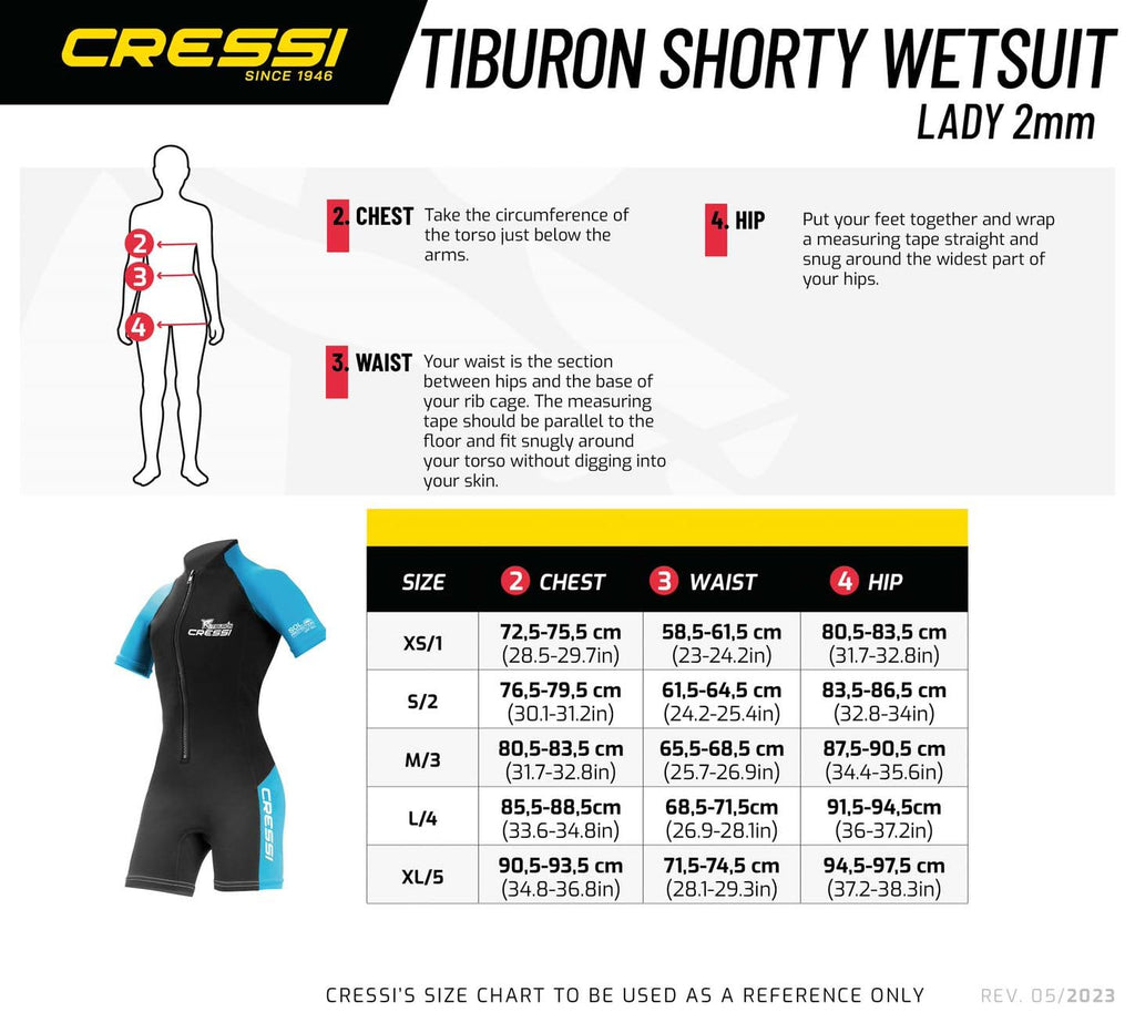 CRESSI Tiburon Lady Shorty Wetsuit 2mm - Wetsuit Shorty Women's made of Neoprene Ultra Stretch 1.5/2mm and Elastane, Black/Pink, L/4