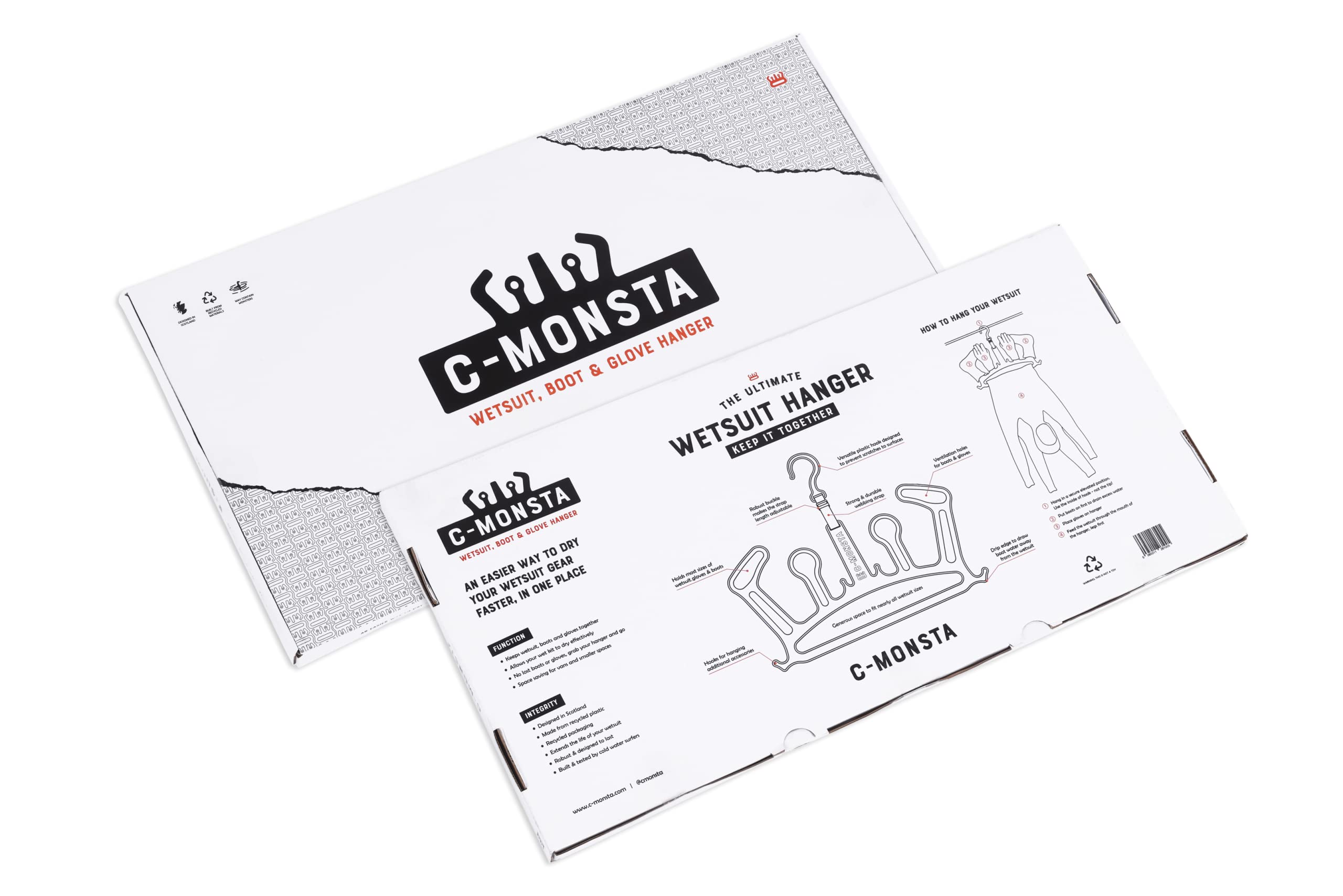 C-Monsta Wetsuit Hanger | Quick Drying | Heavy Duty | Effective & Versatile | Wetsuit Hanger for Wetsuit, Gloves and Boots. Perfect for Surfing, Diving & Snorkeling Mask Defoggers Default Title Default Title