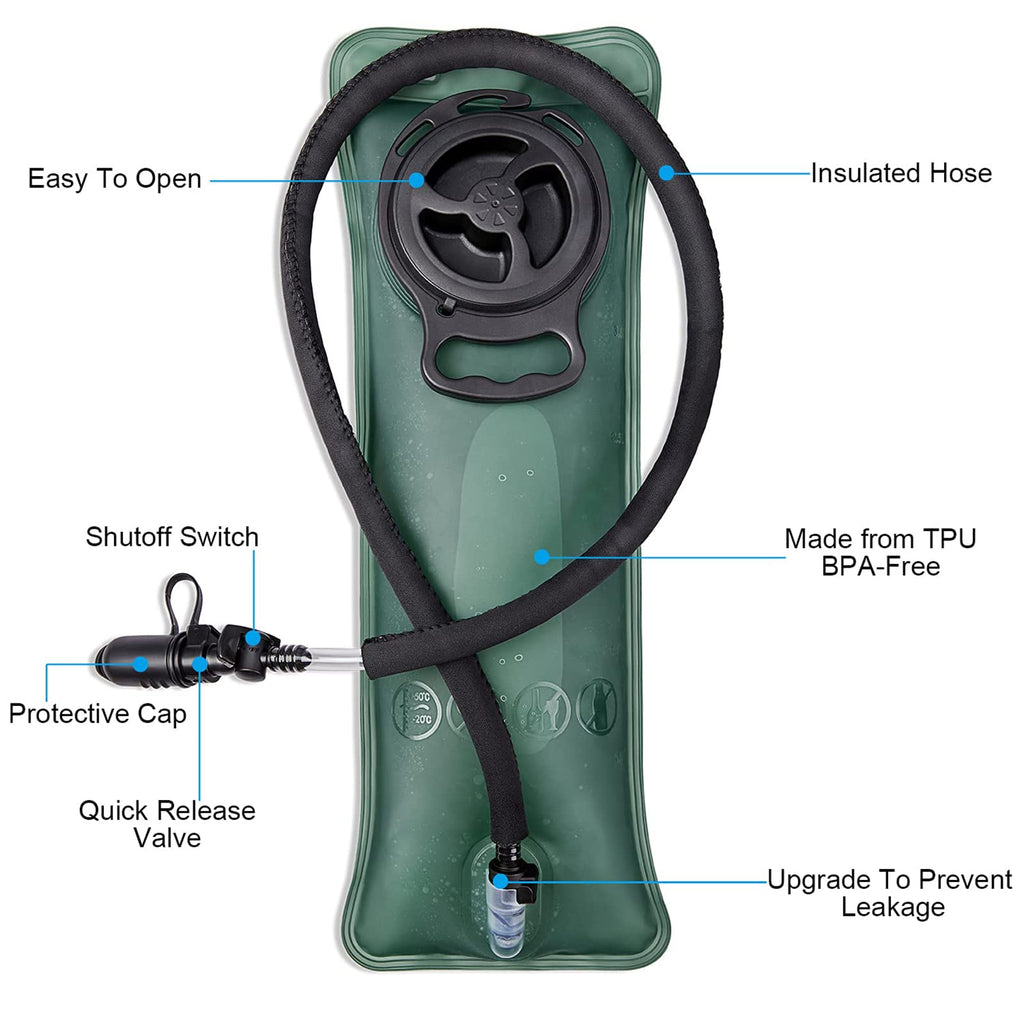 G4Free Military Hydration Backpack with Upgraded 2.5L Bladder Pack for Hiking, Cycling, Walking and Climbing Bike Hydration Packs Default Title Default Title