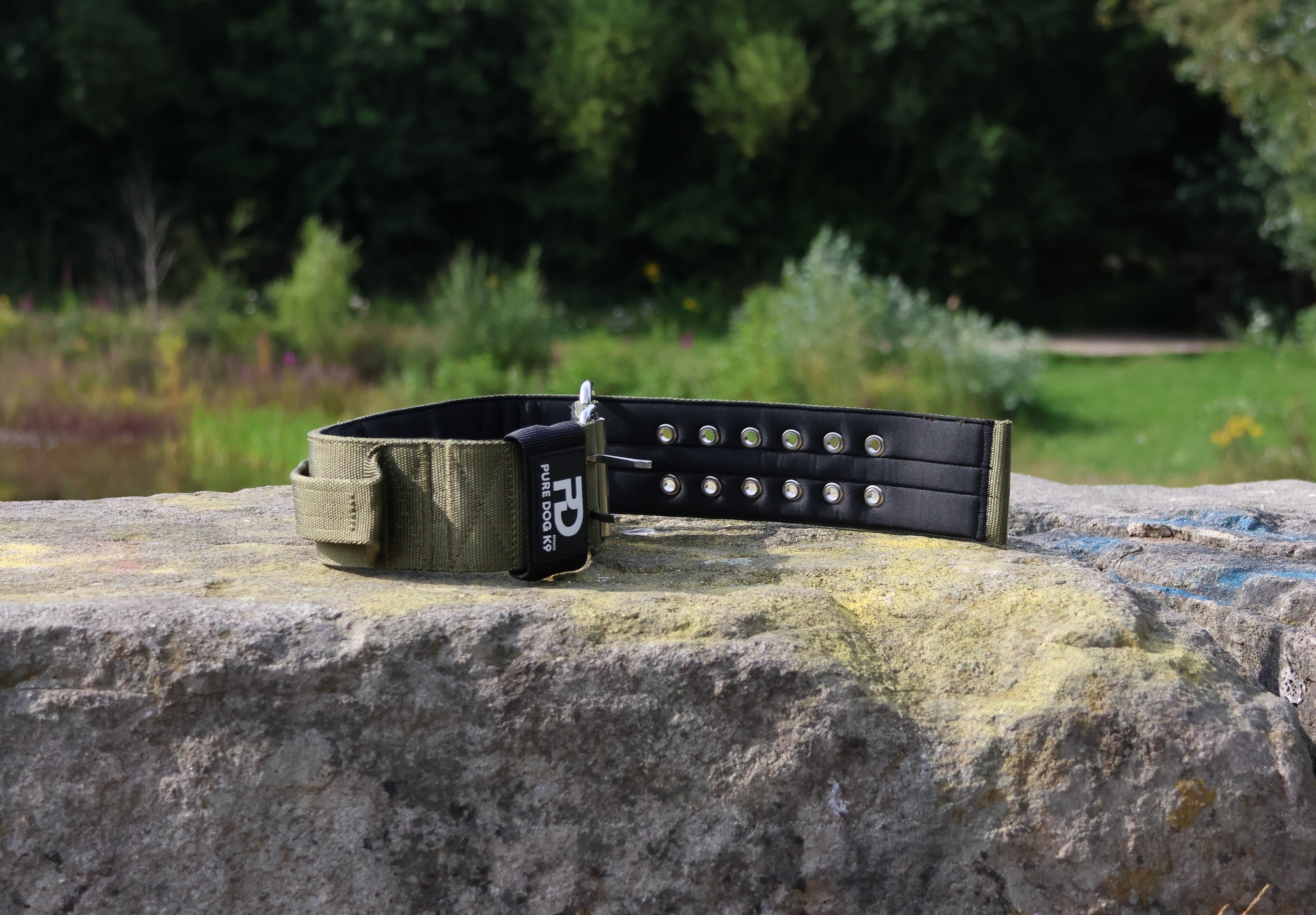 7cm Sport Collar Khaki Dog Collar Medium (M) Medium (M) Large (L)