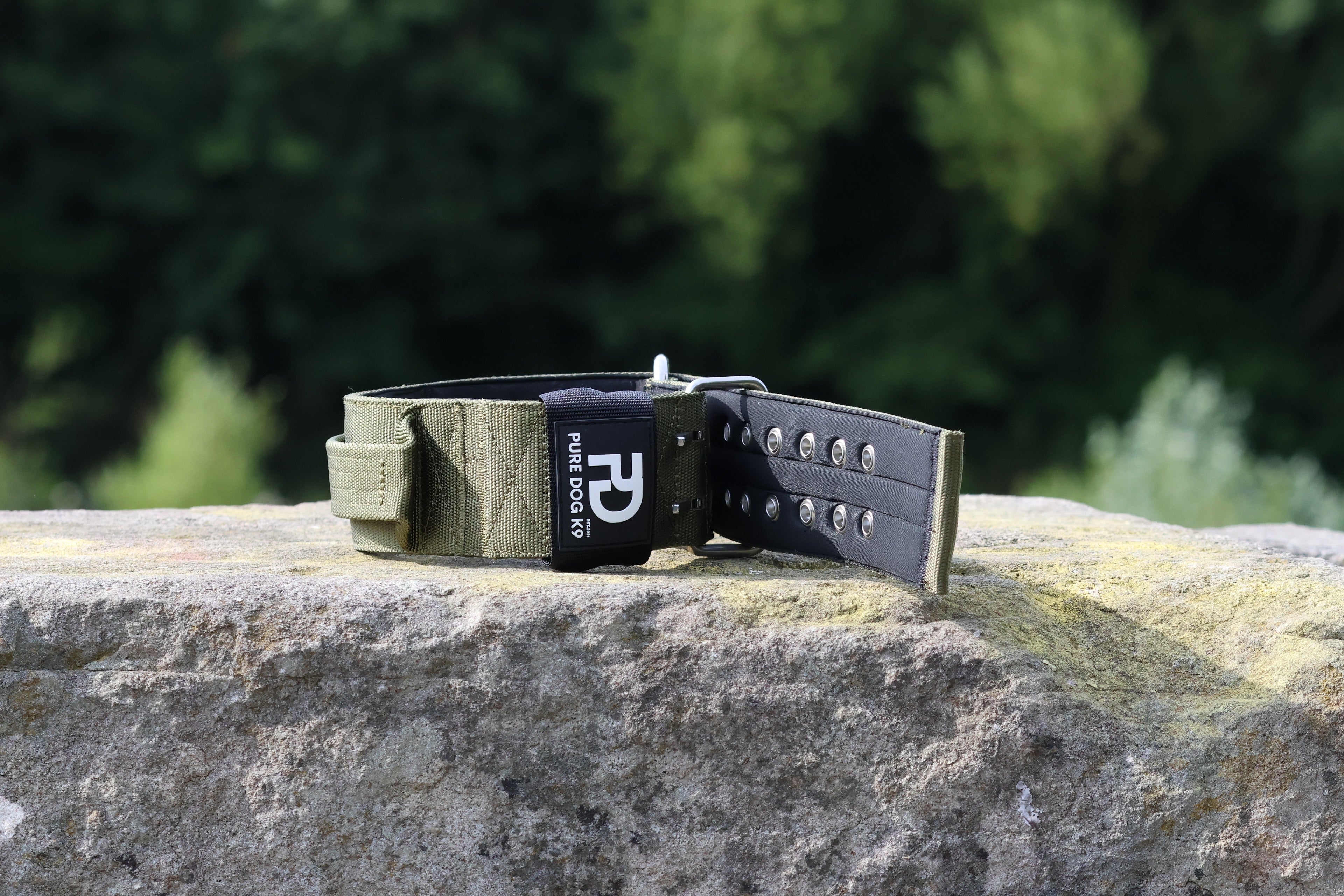 7cm Sport Collar Khaki Dog Collar Medium (M) Medium (M) Large (L)