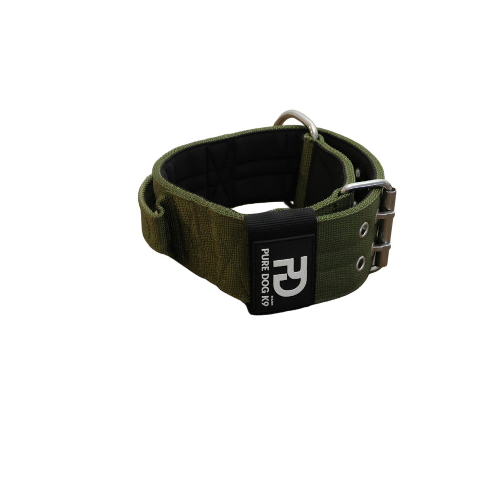 7cm Sport Collar Khaki Dog Collar Medium (M) Medium (M) Large (L)