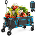 Folding Festival Trolley on Wheels - Foldable Camping Cart 150L Pull Along Garden Wagon Heavy Duty Trolley for Beach Shopping Fishing Picnic Outdoor Garden Tool Organisers Default Title Default Title
