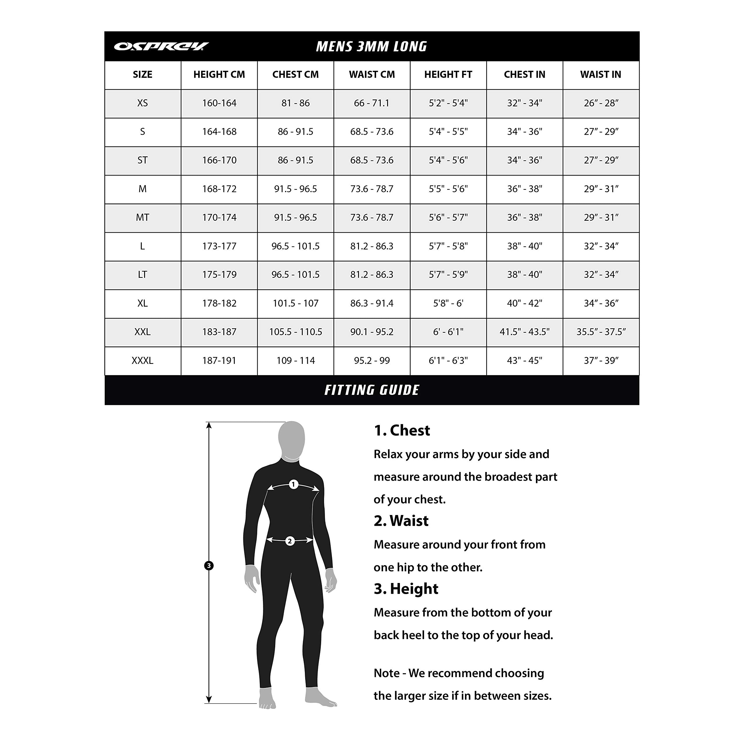Osprey Men's Full Length 3 mm Summer Wetsuit, Adult Neoprene Surfing Diving Wetsuit, Origin, Red, L Wetsuits Default Title Default Title